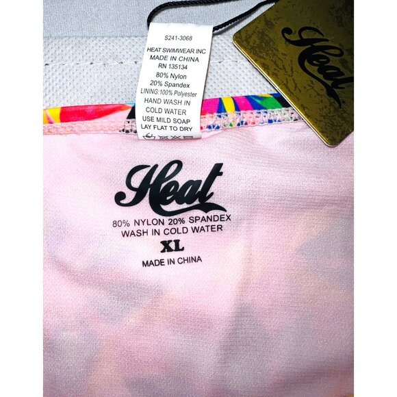 Heat Mandala Print Bikini Bottoms Nylon/Spandex XL Multicolor Adjustable Side Ti - Picture 3 of 3